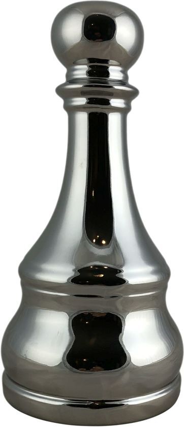 Benza Deurstopper Deurstop Keramiek Zilver 26 cm - Pionvorm - 600 gram