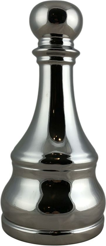 Benza Deurstopper Keramiek Zilver 26 cm - Pionvorm - 600 gram