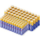 40 PKCELL 40 stuks AA-batterijen, R6P + 40 stuks AAA, R03P, 1,5 V carbon batterijen