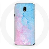 Maniacase Hoesje voor Samsung Galaxy S5 blauw roze achtergrond