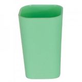 MSV 140690 Soft Touch beker, perzikhuid-look, rubberen coating, groen, 7,3 x 7,3 x 11 cm