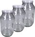 Merkloos / Sans marque Weck 3x Weckpot/inmaakpot met schroefdeksel 1700 ml