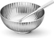 Georg Jensen Bernadotte pot à sel avec cuillère - Acier inoxydable - Ø7.4 cm - Argent