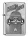 Zippo Sturmfeuerzeug - Skateboard - Emblem - Brushed Chrome - Nachfüllbar - Wiederverwendbar - Windfestes Design - Geschenkbox - Made in USA