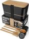 Umami All-in-1 1,5L Bento lunchbox volwassenen met bestek (Bentobox Zwarte beuk)