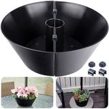 EBaokuup Paraplu plantenbakken - halve cirkel plantenbakken met paraplugat - bloembakken potten container voor binnen buiten tuin huis planten (1 stuks)