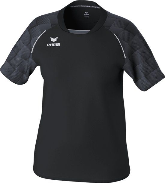 Erima Evo Star Shirt Korte Mouw Dames - Zwart / Slate Grey Maat 36