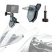 NEEWER Motorfiets voorruit actie camera klem mount, aluminium legering clip met 3-polige adapter & 1/4 inch schroefgat compatibel met GoPro Hero 13 12 DJI adapters voor POV video-opname, AC032