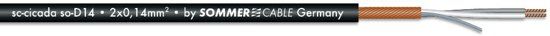 SOMMER CABLE Microphone cable 2x0.14 100m bk CICADA