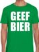 Bellatio Decorations Shoppartners Bv Geef Bier tekst t-shirt groen heren M