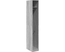vidaXL Kledingkast - 30x50x200 cm - Bewerkt Hout - Grijs Sonoma Eikenkleur