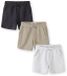Minoti Korte Broek Jongens 3-Pack Katoen Grijs Zijzakken