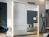 Armoire TAMARA 2 portes 2 tiroirs 200 cm blanc