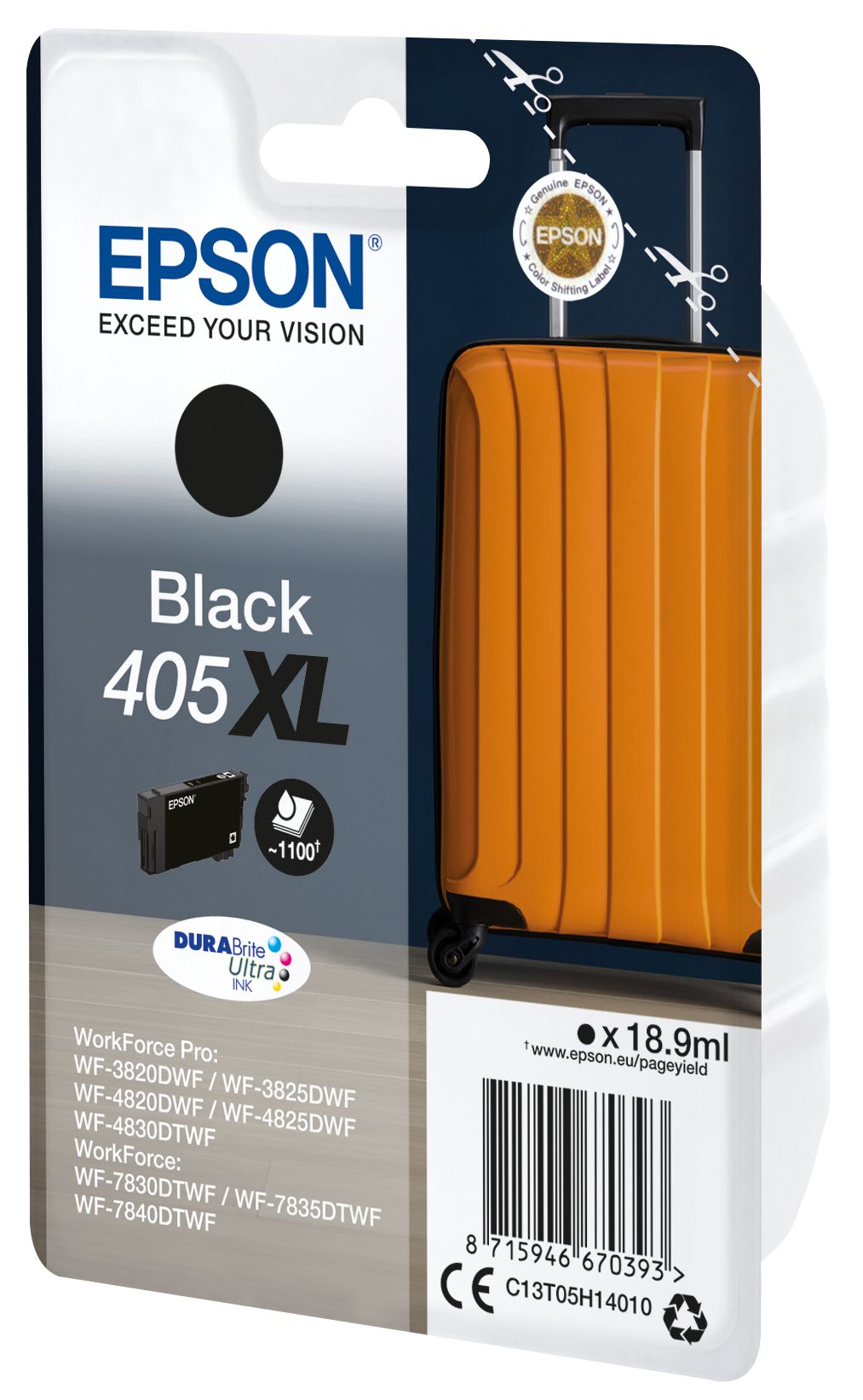 Epson 405XL Black Ink Cartridge - High Yield - Original