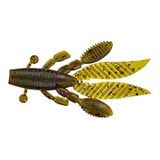 Yamamoto 9,5 cm Flappin' Hog - Realistisch zacht plastic kunstaas met drie vrij bewegende aanhangsels - 7 stuks, groene pompoen met groot paars en klein koper