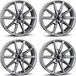 Borbet 4 Borbet jantes LX18, 8.0x18, ET48, 5x114.3, couleur : gris, convient pour Nissan Juke et Murano (5x114.3), jantes en alliage