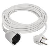 EMOS - IP20 verlengkabel 10 m - 1 geaarde stekker - 250 V, 16 A, 3680 W - hoogwaardige PVC-isolatie - H05VV-F3G 1,5 mm2 - verhoogde aanraakbeveiliging - voor binnen - wit