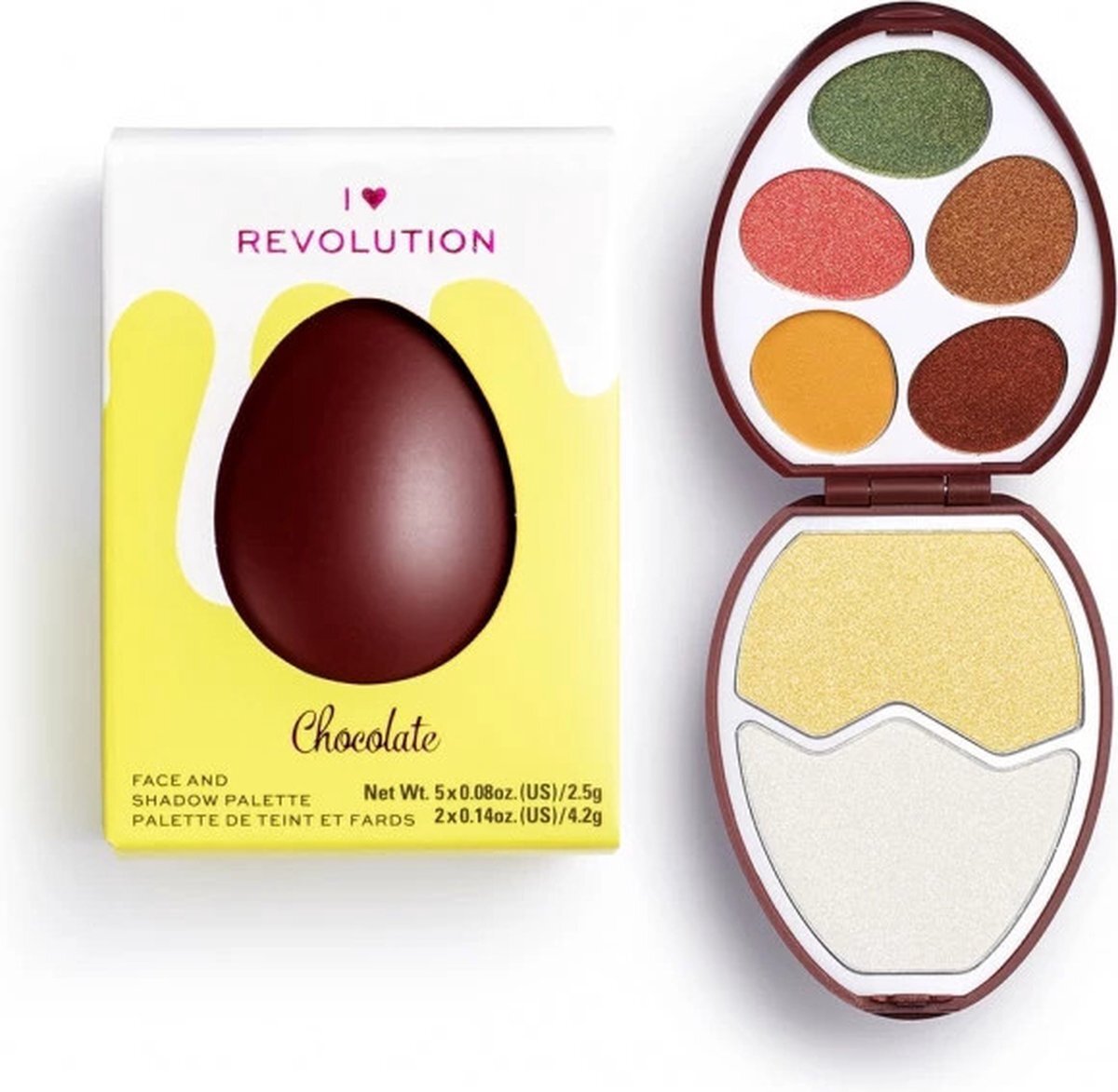 Makeup Revolution I Love Revolution Face and Shadow Palette - Chocolate