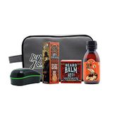 HEY JOE! - Bearded Survival Kit Delux Nr. 2 | baardverzorgingsset voor mannen, balsem, olie, shampoo, borstel en toilettas voor gezonde baard