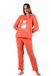 ADMAS Warme, pyjama met lange mouwen voor dames, 56165 koraal, M