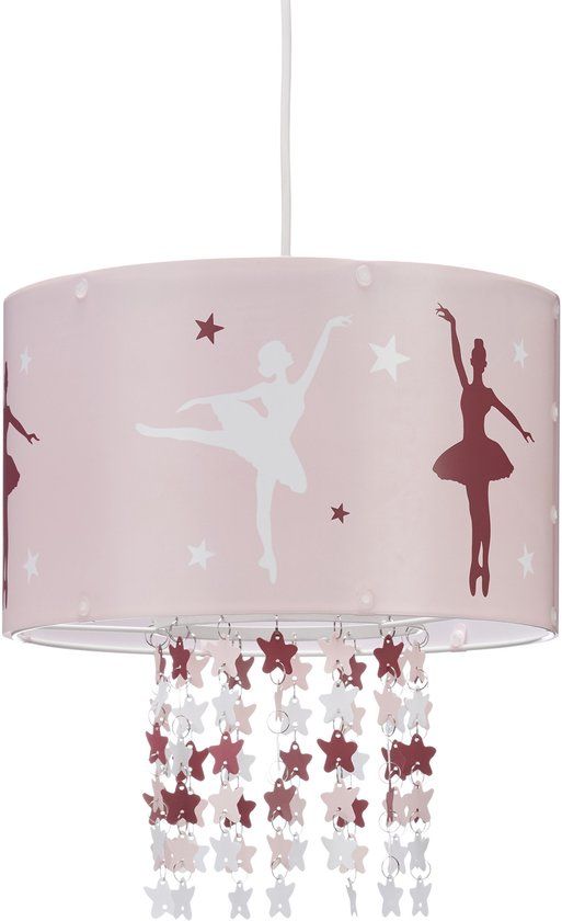 Merkloos Hanglamp meisjes - plafondlamp ballerina - kinderlamp roze - lamp kinderkamer