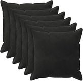 vidaXL - Kussensloop - 6 stuks - HOUTEN - Zwart - 60 x 60 cm - Katoensatijn