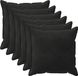vidaXL - Kussensloop - 6 stuks - HOUTEN - Zwart - 60 x 60 cm - Katoensatijn