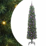 vidaXL Kunstkerstboom Groen 210 cm PVC en Staal en Kunststof