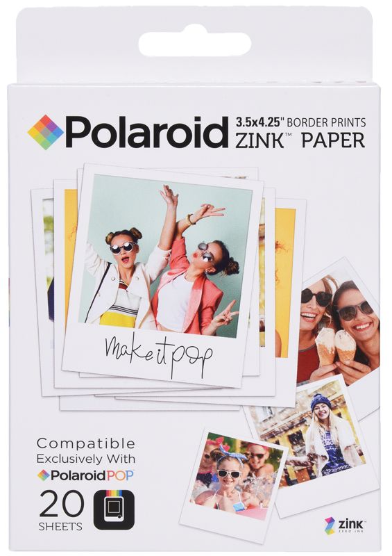 Polaroid POLZL3X420 Zink fotopapier 3.5x4.25 inch 20 vel