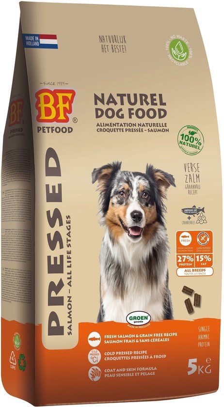 BF Petfood Bf Geperst Graanvrij Zalm - Hondenvoer - 5 kg