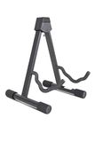 BSX BSX 518108 A-Style gitaarstandaard (43 cm hoog, in breedte verstelbaar, maat XL) voor akoestische en elektrische gitaar zwart