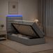 Maison Exclusive Lit De Rangement Led Avec Matelas Gris Clair 100 X 200 Cm Tissu