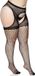 Leg Avenue Dames visnet jarretelpanty zwart XL grote maat
