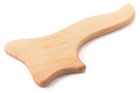 Gua sha outil de massage bois - Bois naturel - 33 x 16 cm - Pour bras, jambes, taille et fesses