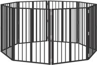 vidaXL Hondendeur - 8 stuks - Zwart - 60 x 80 cm - Gegalvaniseerd staal