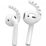 Merkloos / Sans marque Sport Siliconen Earhooks Geschikt voor Apple AirPods (1 & 2) - Siliconen Oorhaken - Geschikt voor o.a. Hardlopen, Fietsen, Sportschool - Wit (3-Pack)