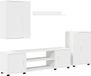 vidaXL meuble TV blanc bois traité