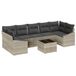 vidaXL Banc de jardin - Ensemble - avec - coussin - avec - rangement - gris clair - 55 - x - 55 - x - 37 - cm