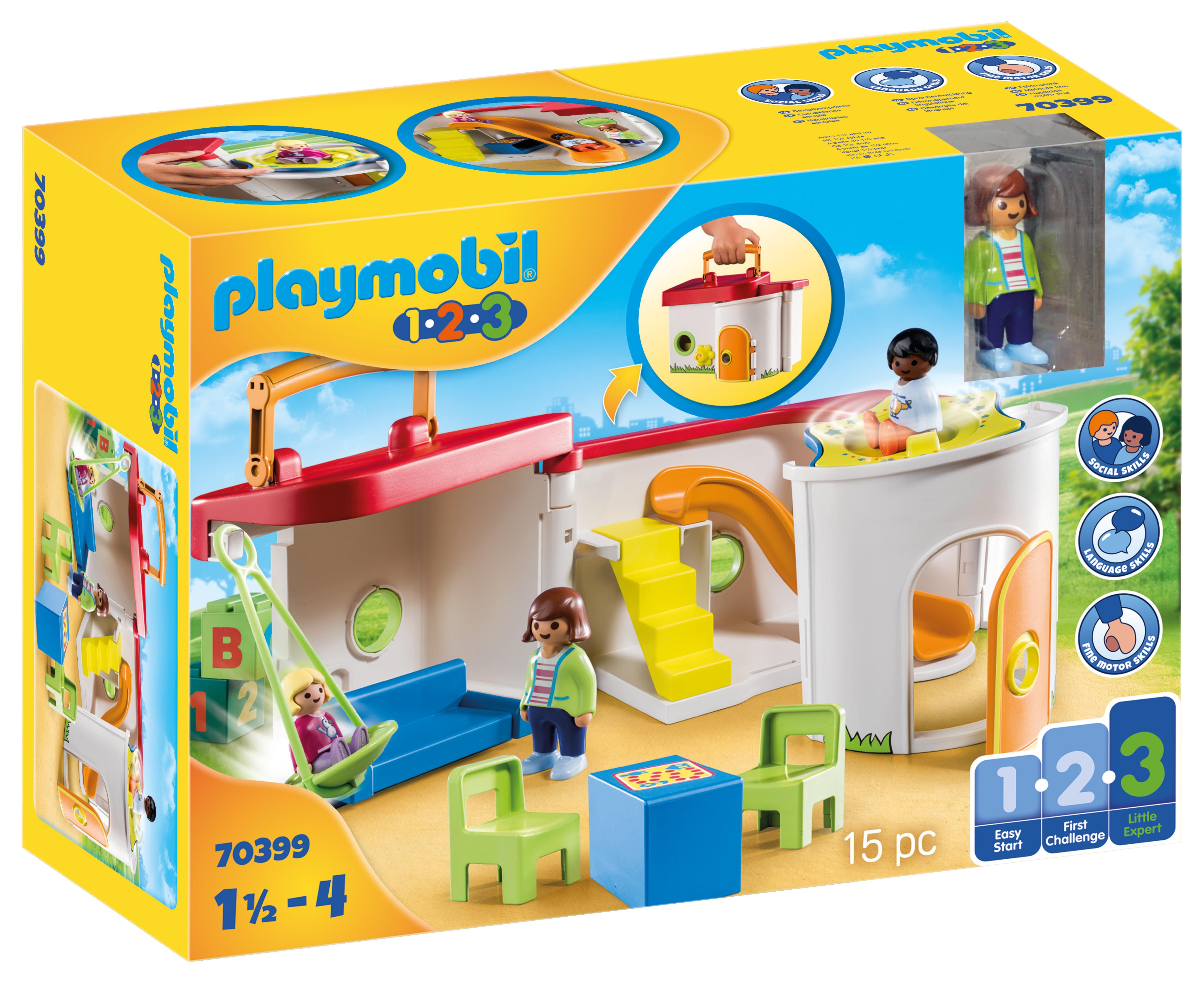 PLAYMOBIL 1.2.3 Mijn meeneem kinderdagverblijf - 70399 - Toy Figure Set - Multicolour - 15 Pieces - 1.5-4 Years