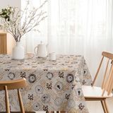 MARTINA HOME Tafelkleed van hars, koffiebruin, 180 x 140 cm