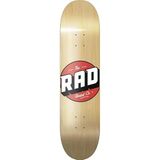 RAD Unisex - Solid Logo Skateboard voor volwassenen, Natural Maple, 20 cm