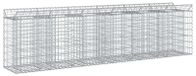 vidaXL Gabionen verhoogde border, 2 stuks, 300 x 50 x 80 cm, verzinkt staal