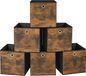 SONGMICS Boîtes de rangement – Set de 6 – Brun vintage/Noir