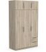 CBA Kledingkast Spectre 120cm 6 deuren & 2 lades - eik