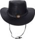 Urban 5884® Cowboy Hoed Zwart Leer Uniseks Maat M
