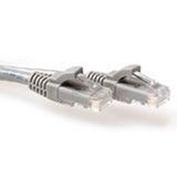ACT Grijze 4 meter U/UTP CAT6A patchkabel snagless met RJ45 connectoren IB3004