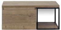 BES LED Frozen Badmeubelset 100 cm - Greeplijst in Kleur - Zwart Frame - Wastafelbovenblad Tabacco