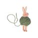 Cordon vert, coton torsadé et jute, 15 m
