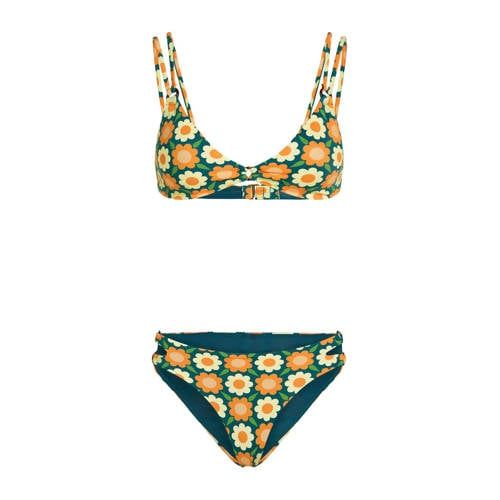 O'Neill voorgevormde triangel bikini set O'Riginals groen/oranje