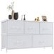 Sweetcrispy Commode voor slaapkamer, brede lade, commode, organizer, opbergladen, stoffen opslag met 5 laden, kleine commode, tv-standaard voor slaapkamer, kast, woonkamer, kinderkamer